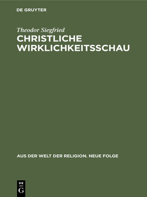 cover image of Christliche Wirklichkeitsschau